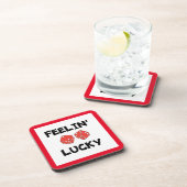 「幸運を感じる」サイコロ コースター (右側)