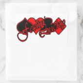 幸運を感じる 長方形シール (バッグ)