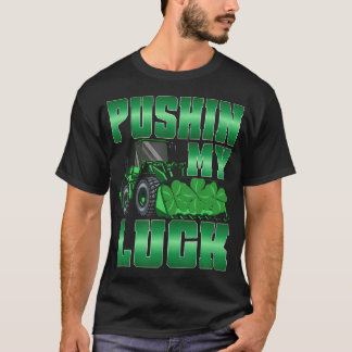 幸運を掴むトラクター キッズ セントパトリックデー Tシャツ