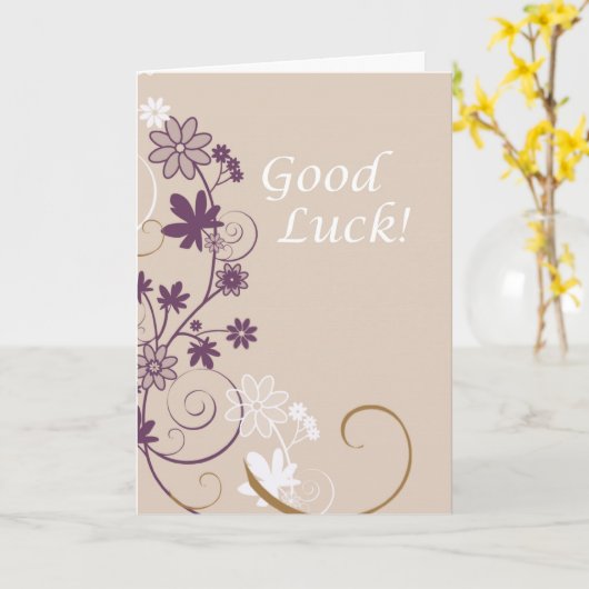 幸運を渦巻く カード (黄色い花)