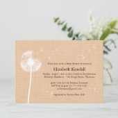 幸運を祈りますのバーラップのベビーシャワーの招待状 招待状 (スタンド正面)