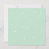 幸運を祈りますのミントの第21誕生日の招待状 招待状 (裏面)