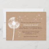 幸運を祈りますの中型のバーラップのベビーシャワーの招待状 招待状 (正面)