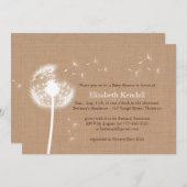 幸運を祈りますの中型のバーラップのベビーシャワーの招待状 招待状 (正面/裏面)