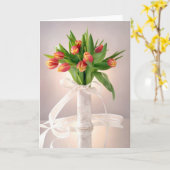 幸運を祈ります カード (黄色い花)