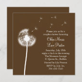 幸運を祈ります! 彼のおよび彼女のシャワーの招待状(茶色) 招待状 (正面/裏面)