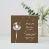 幸運を祈ります! 彼のおよび彼女のシャワーの招待状(茶色) 招待状 (スタンド正面)