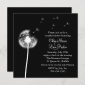 幸運を祈ります! 彼のおよび彼女のシャワーの招待状(黒) 招待状 (正面/裏面)