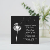 幸運を祈ります! 彼のおよび彼女のシャワーの招待状(黒) 招待状 (スタンド正面)