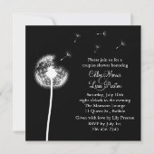 幸運を祈ります! 彼のおよび彼女のシャワーの招待状(黒) 招待状 (正面)
