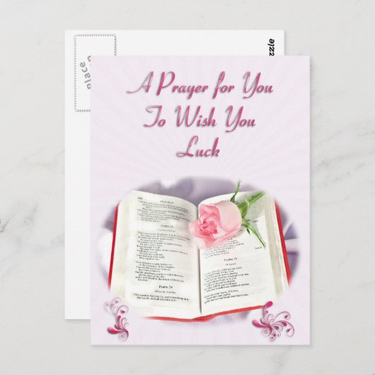 幸運を祈る祈りの言葉 ポストカード (正面/裏面)