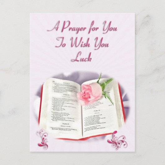 幸運を祈る祈りの言葉 ポストカード (正面)