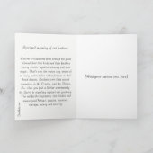 幸運を祈る赤い羽のグリーティングカード カード (内部)