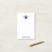 幸運を祈る青いアイタリスマンギリシャの邪悪な目 ポストイット (デスク上)