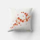 幸運を祈る鯉の魚と桜の枕 | 日本の禅 クッション (裏面)