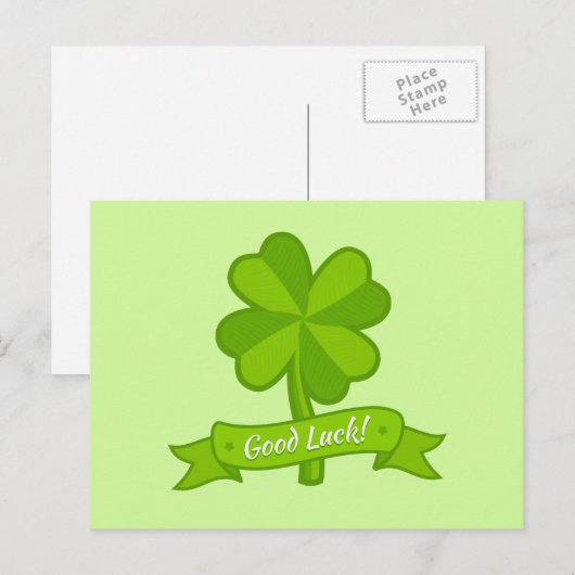 幸運を祈る ポストカード (正面/裏面)