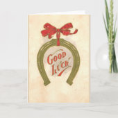 幸運を祈る – ヴィンテージグリーティングカード カード (正面)