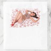 幸運を祈る 長方形シール (バッグ)