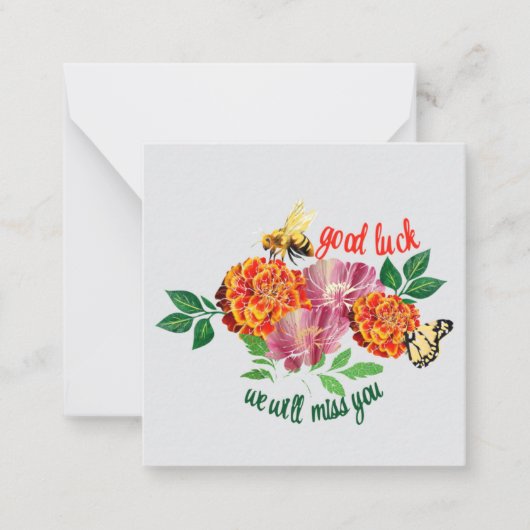 幸運を祈恋しく思る ノートカード (正面)