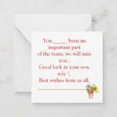 幸運を祈恋しく思る ノートカード (裏面)