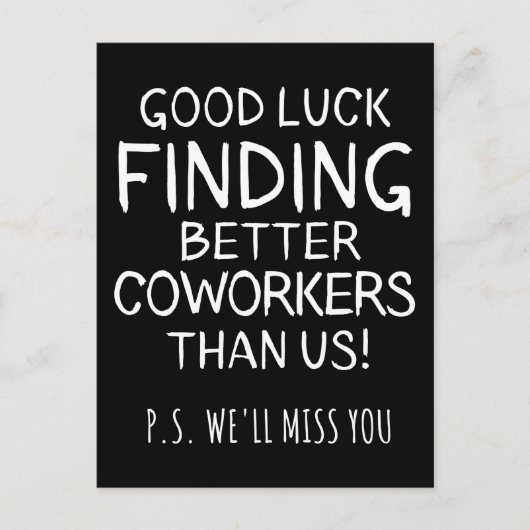 幸運を見つけ、同僚は私たちより良い ポストカード (正面)