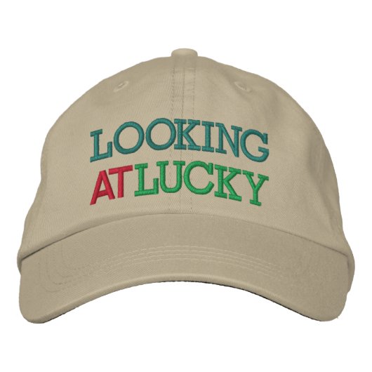 幸運を見て 刺繍入りキャップ (正面)