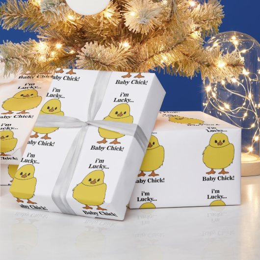 幸運を運ぶヒヨコちゃん ラッピングペーパー (クリスマス)