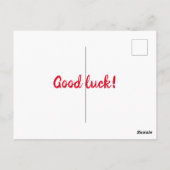 幸運を 水彩の芍薬 かわいい ポストカード (裏面)