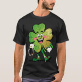 幸運クローバーパレード陽気なアイリッシュデザイン Tシャツ (正面)