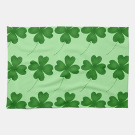 幸運シンプルなシャムロック キッチンタオル