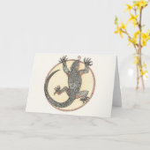 幸運セドナのトカゲ、アリゾナ カード (黄色い花)