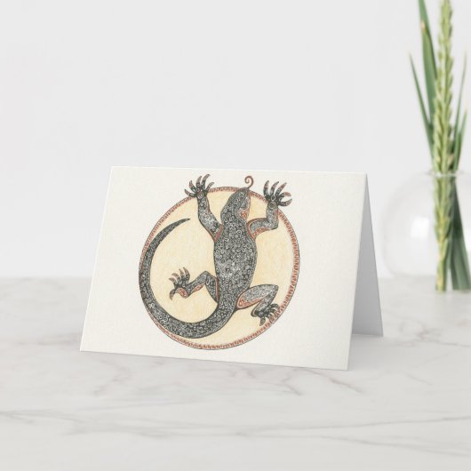 幸運セドナのトカゲ、アリゾナ カード (正面)