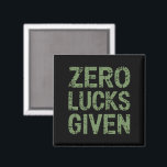 幸運ゼロのセントパディーズデー面白パトリック マグネット<br><div class="desc">幸運ゼロのセントパディーズデー面白セントパトリックスデー</div>