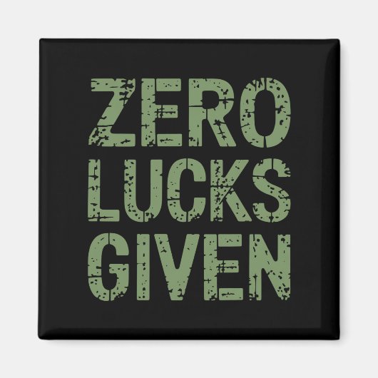 幸運ゼロのセントパディーズデー面白パトリック マグネット (正面)