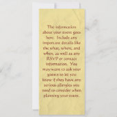 幸運中国のキャラクター招待状 招待状 (裏面)