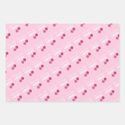 幸運感じな、幸運な女の子、幸運な女の子名門私立校風の。 ラッピングペーパーシート (正面)