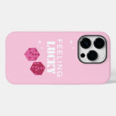 幸運感じな、幸運な女の子、幸運な女の子名門私立校風の。 Case-Mate iPhoneケース (裏面 (横))