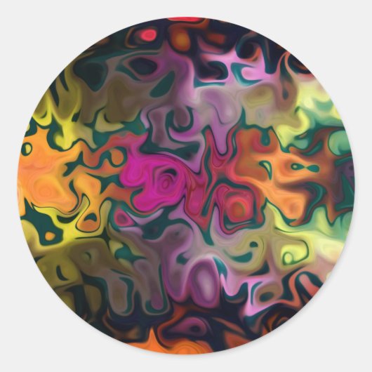 幸運抽象芸術の送信 ラウンドシール (正面)