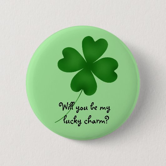 幸運気のあるそぶりをしたの魅力 缶バッジ (正面)