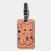 "幸運猫" ラゲッジタグ (正面縦)