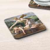 幸運1801年の子供(キャンバスの油) コースター (左側)