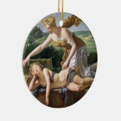 幸運1801年の子供(キャンバスの油) セラミックオーナメント (右)