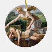 幸運1801年の子供(キャンバスの油) セラミックオーナメント (正面)