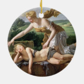 幸運1801年の子供(キャンバスの油) セラミックオーナメント (裏面)