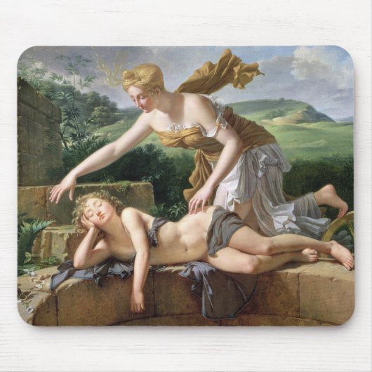 幸運1801年の子供(キャンバスの油) マウスパッド (正面)