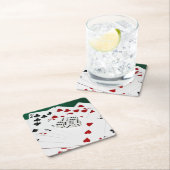 幸運 スクエアペーパーコースター (インサイチュ)