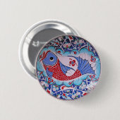 幸運/タイルの芸術の記号 缶バッジ (正面&裏面)