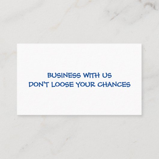 幸運 名刺 (裏面)