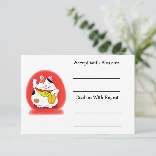 幸運Maneki Neko 出欠カード (スタンド正面)