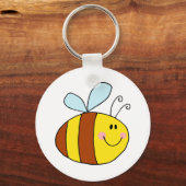 幸飛んでいる福なミツバチ キーホルダー (正面)